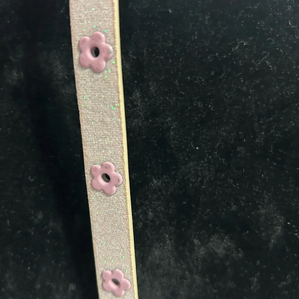 Glittery Pink Floral girl’s Belt